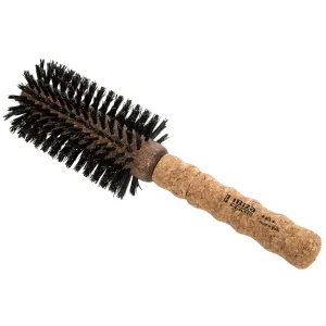 Ibiza Hair Round Boar Bristle Brush (EX Series) | Lightweight with Reinforced Bristles & Cork Handle | Adds Shine & Texture | Ideal for Medium to Long Styles