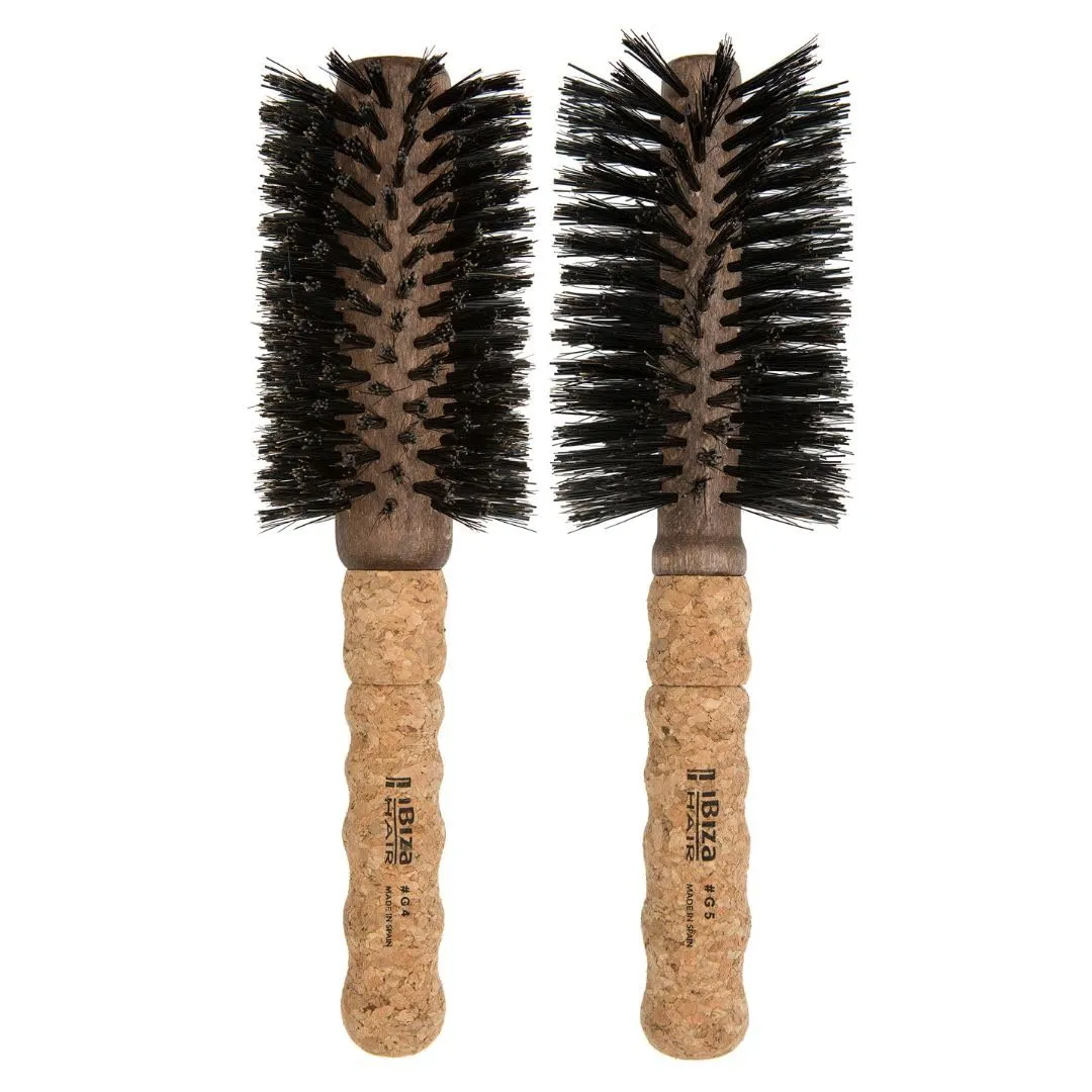 Ibiza Hair Round Brush Set: G4 for Volume | G5 for Frizz Control & Bounce