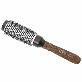 Ibiza Hair Ceramic Round Brush (CC Series) | Carbon Fiber/Nylon Bristles with Ergonomic Cork Handle | Heat Resistant Ionic Design to Reduce Frizz & Static | Ideal for All Hair Types