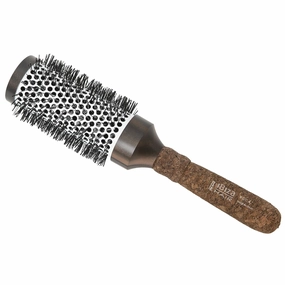 Ibiza Hair Ceramic Round Brush (CC Series) | Carbon Fiber/Nylon Bristles with Ergonomic Cork Handle | Heat Resistant Ionic Design to Reduce Frizz & Static | Ideal for All Hair Types