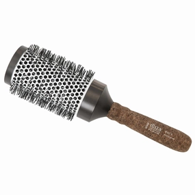 Ibiza Hair Ceramic Round Brush (CC Series) | Carbon Fiber/Nylon Bristles with Ergonomic Cork Handle | Heat Resistant Ionic Design to Reduce Frizz & Static | Ideal for All Hair Types