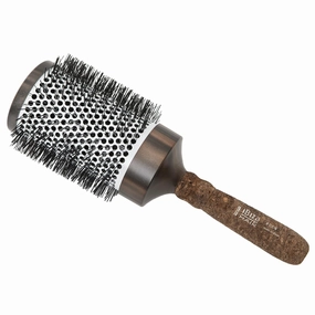 Ibiza Hair Ceramic Round Brush (CC Series) | Carbon Fiber/Nylon Bristles with Ergonomic Cork Handle | Heat Resistant Ionic Design to Reduce Frizz & Static | Ideal for All Hair Types