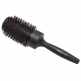 Ibiza Hair Ceramic Round Brush (RB Series) | Carbon Fiber/Nylon Bristles & Beech Wood Core to Absorb Heat & Protect Hair | Adds Shine to All Hair Types | Ideal for Volume & Waves