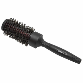 Ibiza Hair Ceramic Round Brush (RB Series) | Carbon Fiber/Nylon Bristles & Beech Wood Core to Absorb Heat & Protect Hair | Adds Shine to All Hair Types | Ideal for Volume & Waves