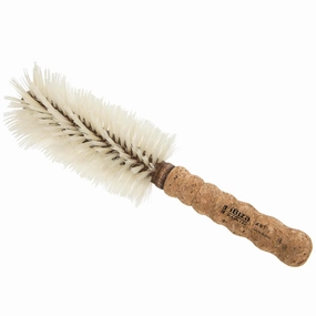 Ibiza Hair Round Boar Bristle Brush (B Series) | Blonde Bristles with Cork Handle | Ideal for Color Treated & Fine Hair | Adds Texture & Shine