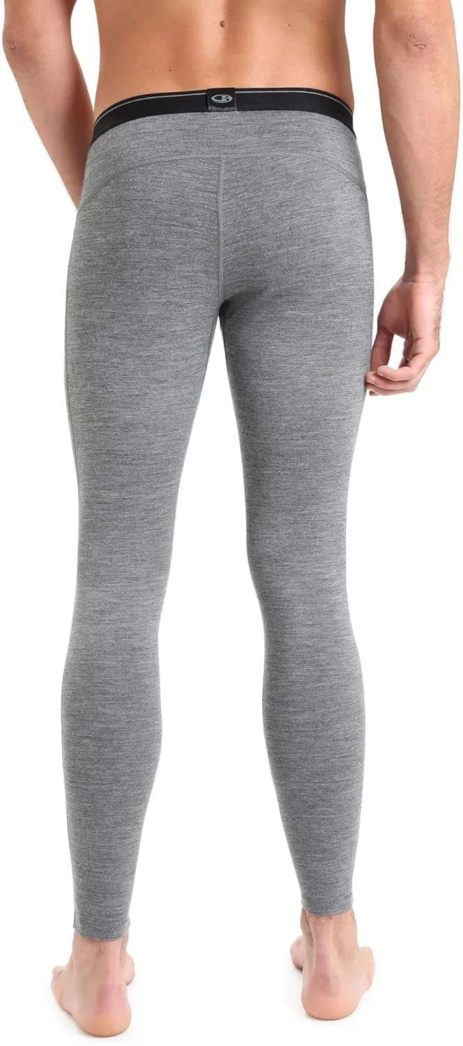 Icebreaker Merino Men's 200 Oasis Cold Weather Leggings with Fly, Wool Base Layer Thermal Pants