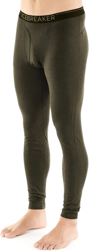 Icebreaker Merino Men's 200 Oasis Cold Weather Leggings with Fly, Wool Base Layer Thermal Pants
