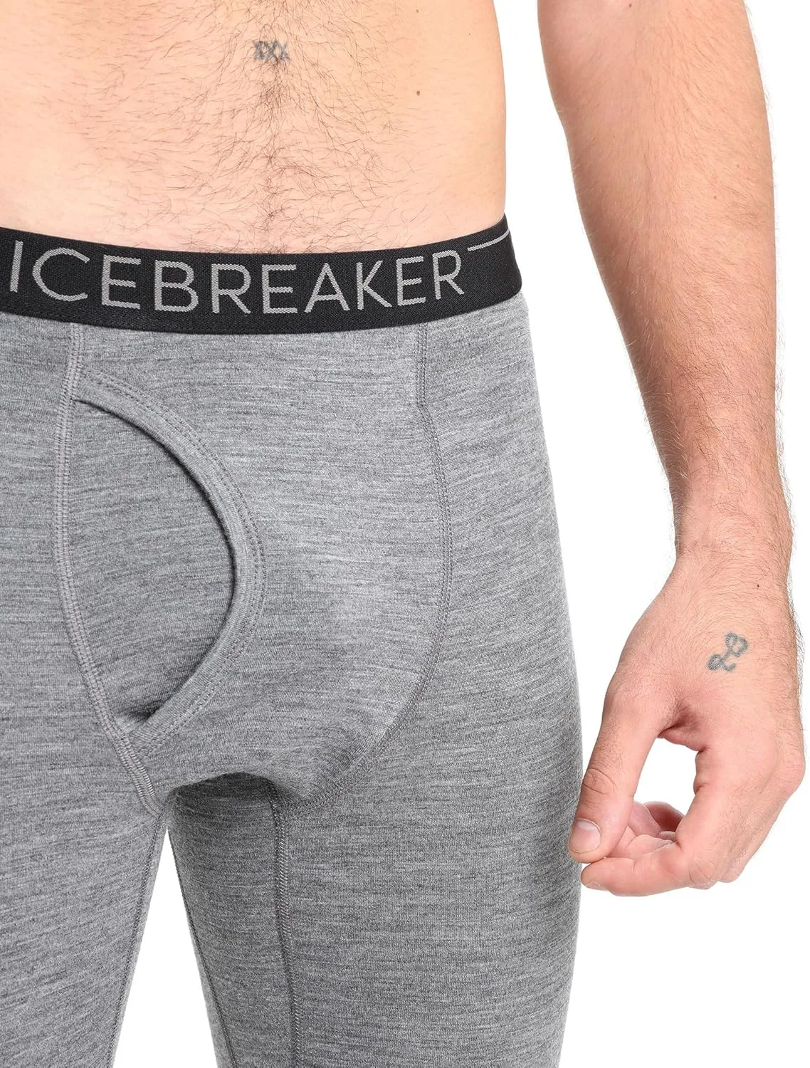 Icebreaker Merino Men's 200 Oasis Cold Weather Leggings with Fly, Wool Base Layer Thermal Pants