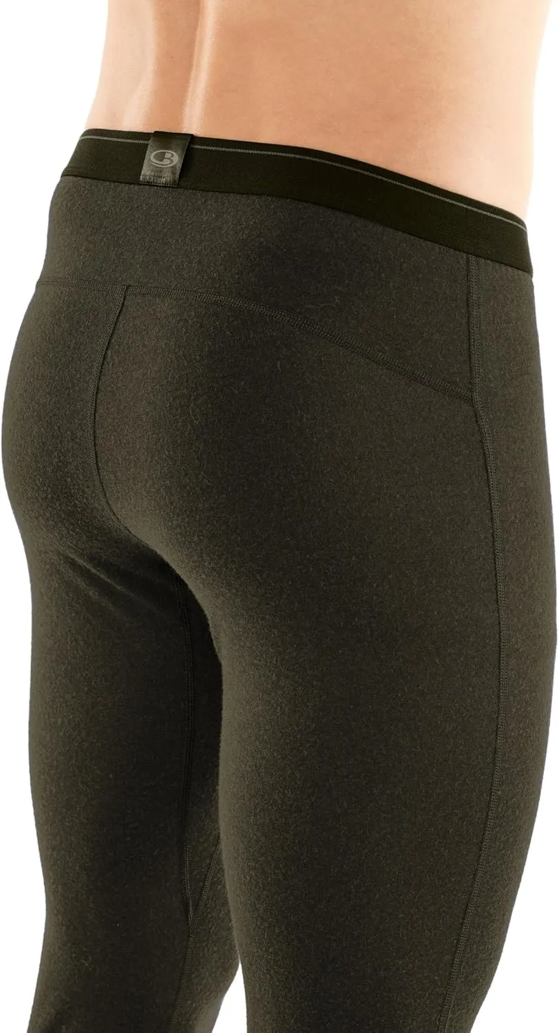 Icebreaker Merino Men's 200 Oasis Cold Weather Leggings with Fly, Wool Base Layer Thermal Pants