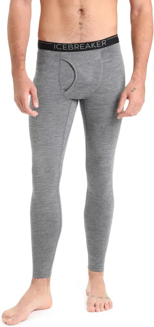 Icebreaker Merino Men's 200 Oasis Cold Weather Leggings with Fly, Wool Base Layer Thermal Pants