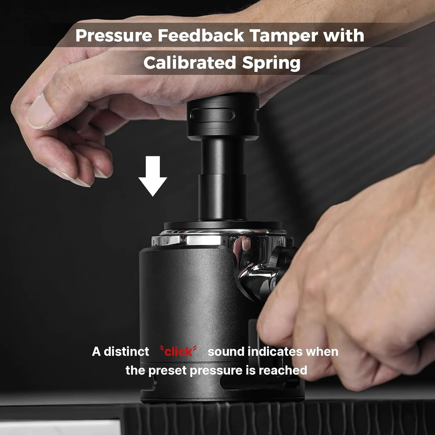 IKAPE V5 53.3MM Impact Espresso Tamper, Coffee Tamper with 15lb / 25lb / 30lb Replacement Springs, Espresso Tamper with sound Feedback