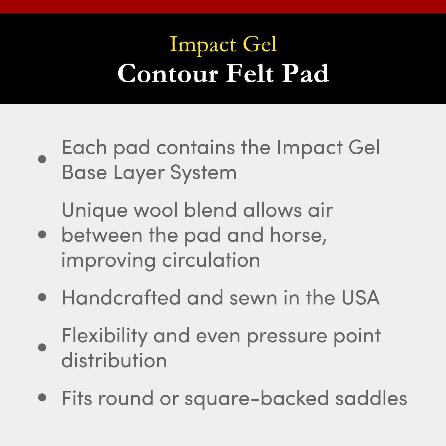 Impact Gel Contour Felt Saddle Pad