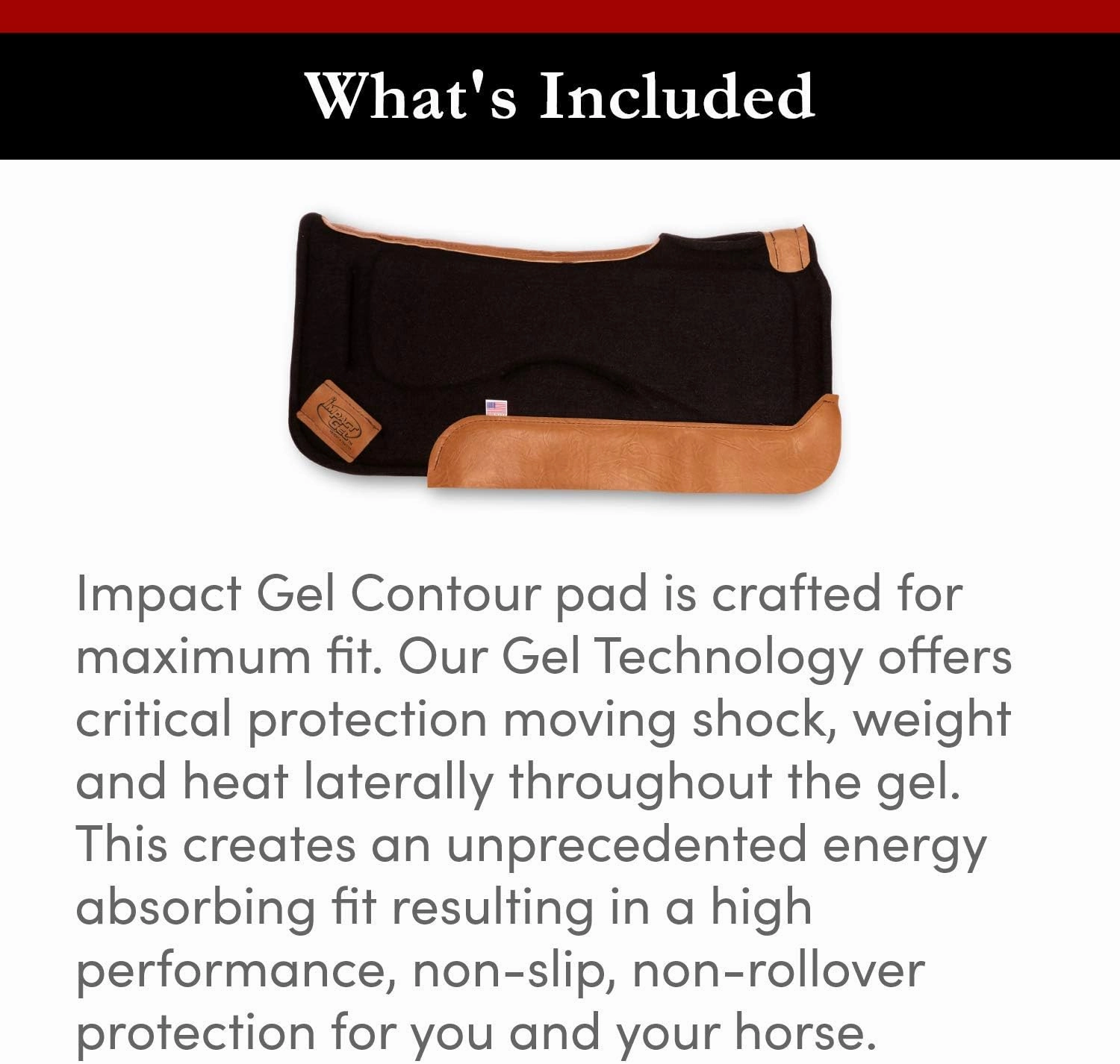 Impact Gel Contour Felt Saddle Pad