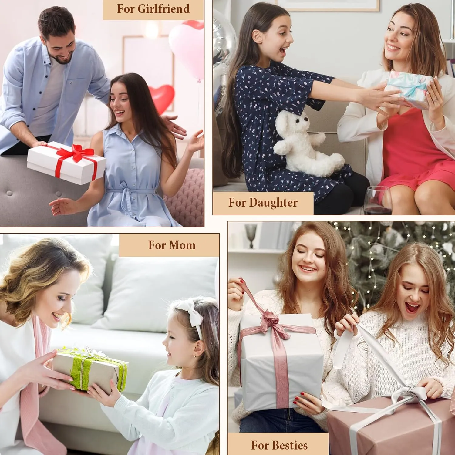 Initial Makeup Bag Large Capacity Travel Cosmetic Bag for Women PU Leather Open Flat Toiletry Bag with Handle and Divider Personalized Gifts for Women (Cream White L)