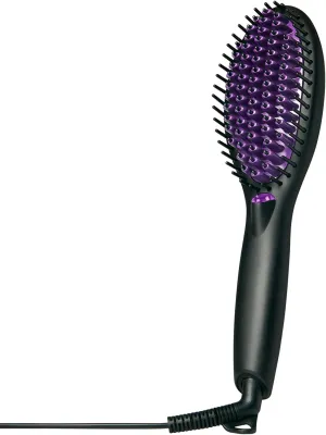 InStyler Straight Up Max Ceramic Straightening Brush - Detangling Hair Brush Straightener with Powerful Ceramic Heated Plates for Smooth, Frizz-Free Hair - For Thick, Curly & Wavy Hair Types