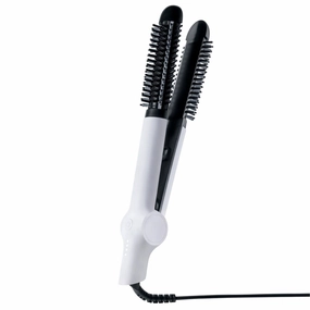 InStyler Freestyle Max 1” (White) 2-in-1 Styling Tool, Heated Round Brush with Straightening Iron - Volumize, Straighten, Wave or Curl All Hair Types with Cool Tip Ionic Bristles & 4 Heat Settings