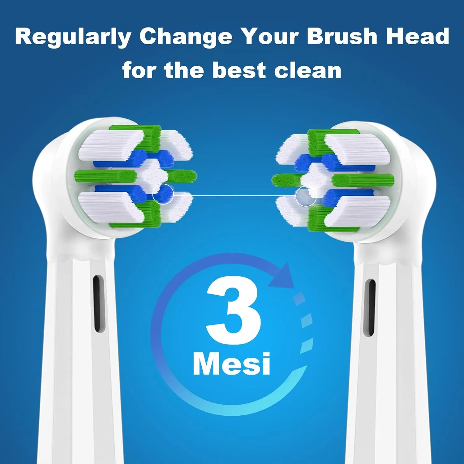 IO Replacement Heads Compatible with Oral B iO, for Oral B iO 2/3/4/5/6/7/8/9/10 Series Toothbrushes, Medium Bristles, Soft Yet Effective, 3 Black   3 White