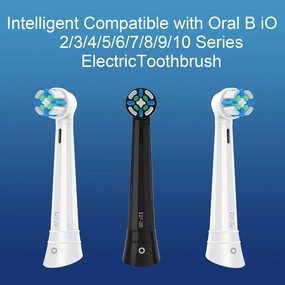 IO Replacement Heads Compatible with Oral B iO 2/3/4/5/6/7/8/9/10 Series Electric Toothbrush, Medium Bristles Brush Heads Compatible with Oral B, Deep Clean and Sensitive Care, 8 Pack White