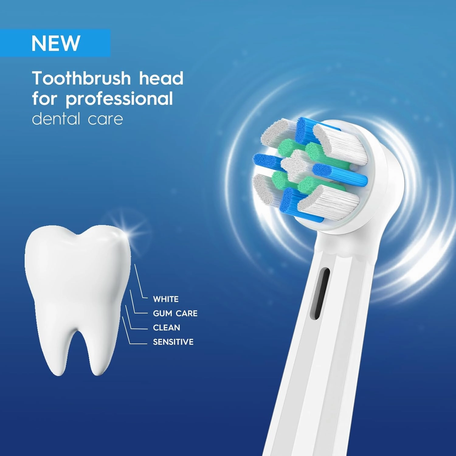IO Replacement Heads Compatible with Oral B iO 2/3/4/5/6/7/8/9/10 Series Electric Toothbrush, Medium Bristles Brush Heads Compatible with Oral B, Deep Clean and Sensitive Care, 8 Pack White
