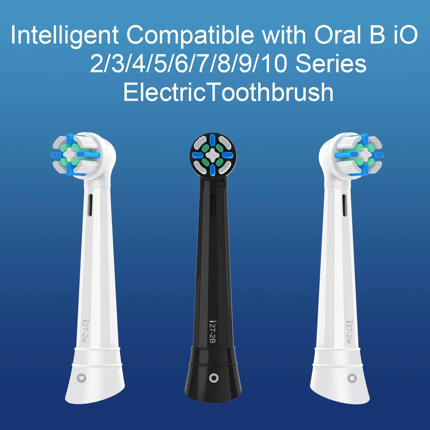 IO Replacement Heads Compatible with Oral B iO 2/3/4/5/6/7/8/9/10 Series Electric Toothbrush, Medium Bristles Brush Heads Compatible with Oral B, Deep Clean and Sensitive Care, 8 Pack White