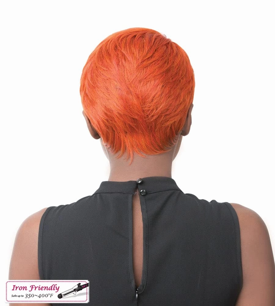 it's a Wig! - Full Wig Short Pixie Hair Cut Style with Heat Resistant Synthetic Wig - SIMONE (BLUE BLACK)