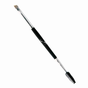Joey Healy Duo Brow Brush, Vegan, Premium Angled Brow Brush and Spoolie Brush Eyebrow Shaper
