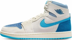Jordan Men's 1 High Zoom Air CMFT 2 Sail/DK Powder Blue-Blue Grey (DV1307 104) (Sail/DK Powder Blue-Blue Grey, US Footwear Size System, Adult, Men, Numeric, Medium, 12.5)