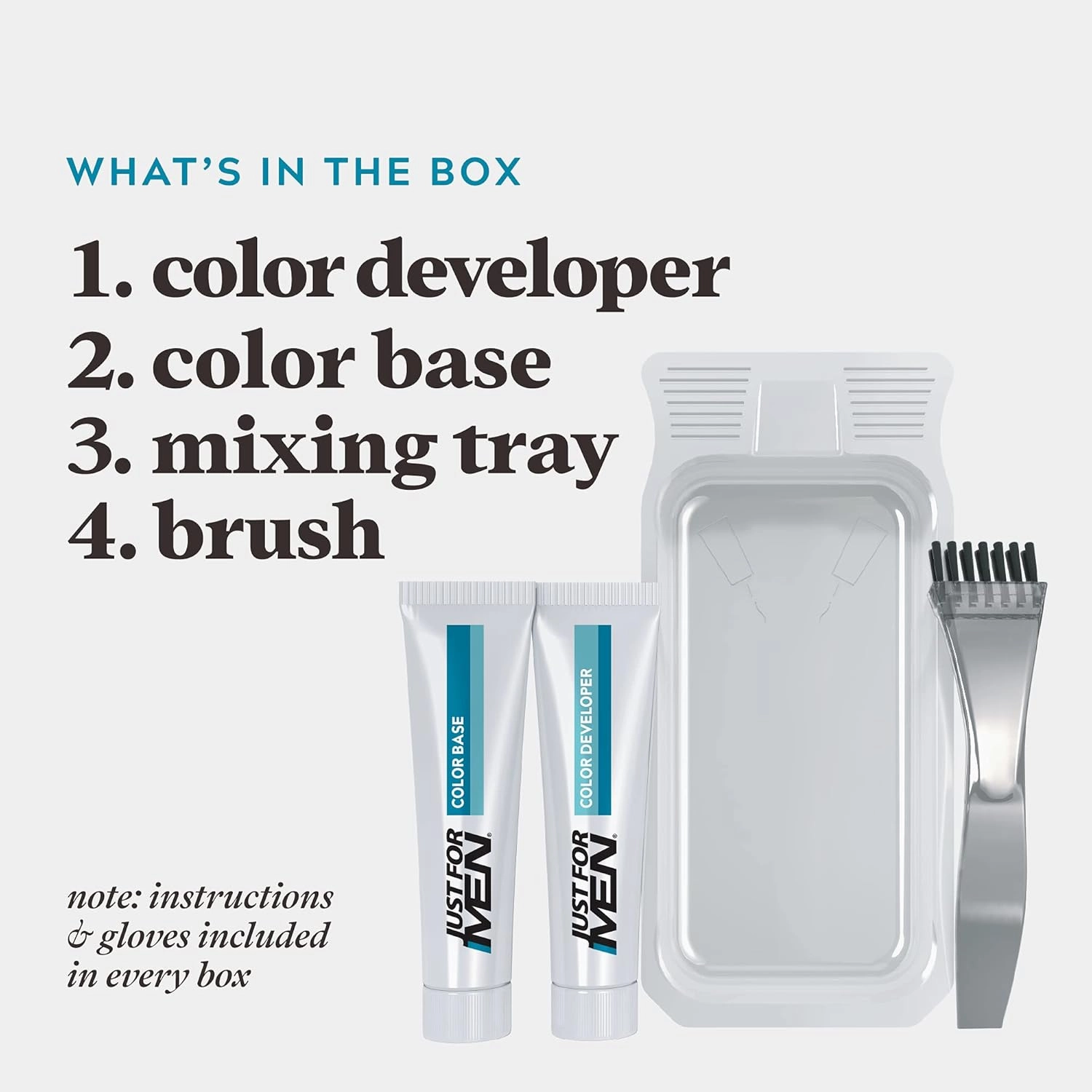 Just For Men Mustache & Beard, Beard Dye for Men with Brush Included for Easy Application & Easy Comb-In Color Mens Hair Dye, Light-Medium Brown M-30