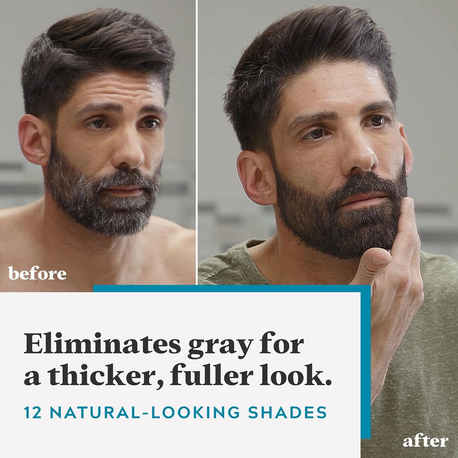 Just For Men Mustache & Beard, Beard Dye for Men with Brush Included for Easy Application & Easy Comb-In Color Mens Hair Dye, Light-Medium Brown M-30