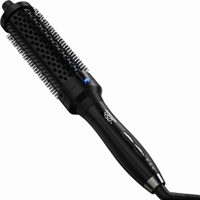 K&K Thermal Brush, Upgarde Negative Ion 1 1/2 Inch Heated Curling Brush with Ceramic Tourmaline for Blowout Look, Multi Temperature Thermal Round Brush Dual Voltage for Traveling