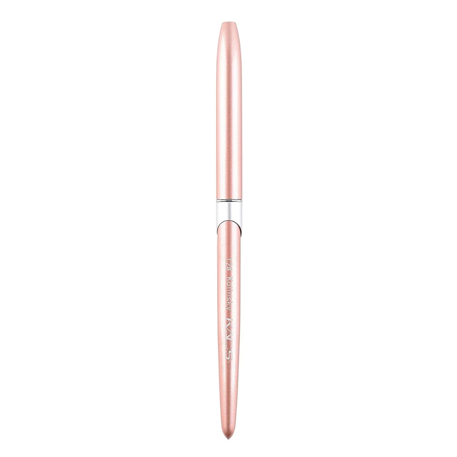 KADS 100% Kolinsky Sable Acrylic Brush Nail Brush for Acrylic Application Round Head Crimped Nail Art Brush Manicure Tool (12#)