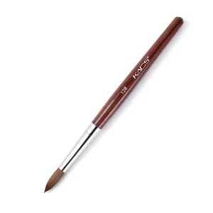 KADS 100% Kolinsky Sable Acrylic Nail Art Brush Red Wood Pen Nail Brush Size 12# 14# 16# 18# 20# Nail Art Manicure Tool Set (size12)