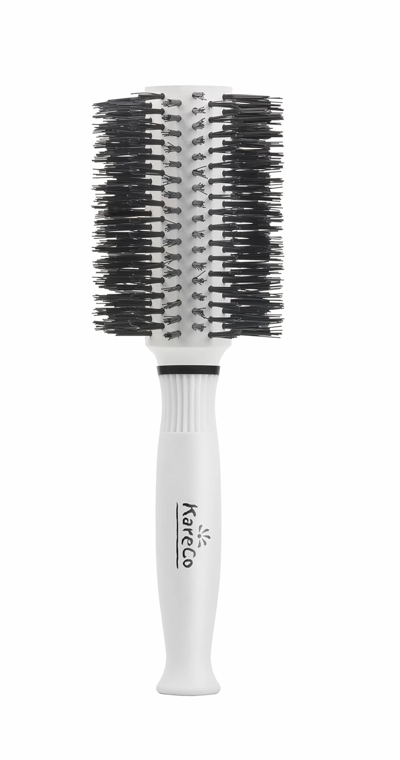 KareCo Perfect Blow Out Round Brush, 3 Inch Diameter, Long Nylon Bristles, Anti-Static Hair Styling Tool