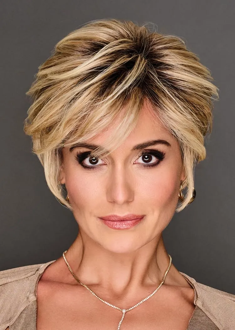 Keep It Classy Chic Layered Short Cut Wig by Hairuwear, Average Cap - GF17-23SS Iced Latte Macchiato