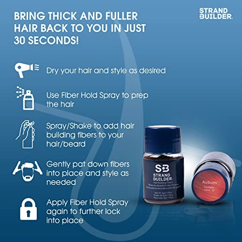 Keratin Hair Fibers for Thinning Hair, Medium Brown, Unscented, 15g