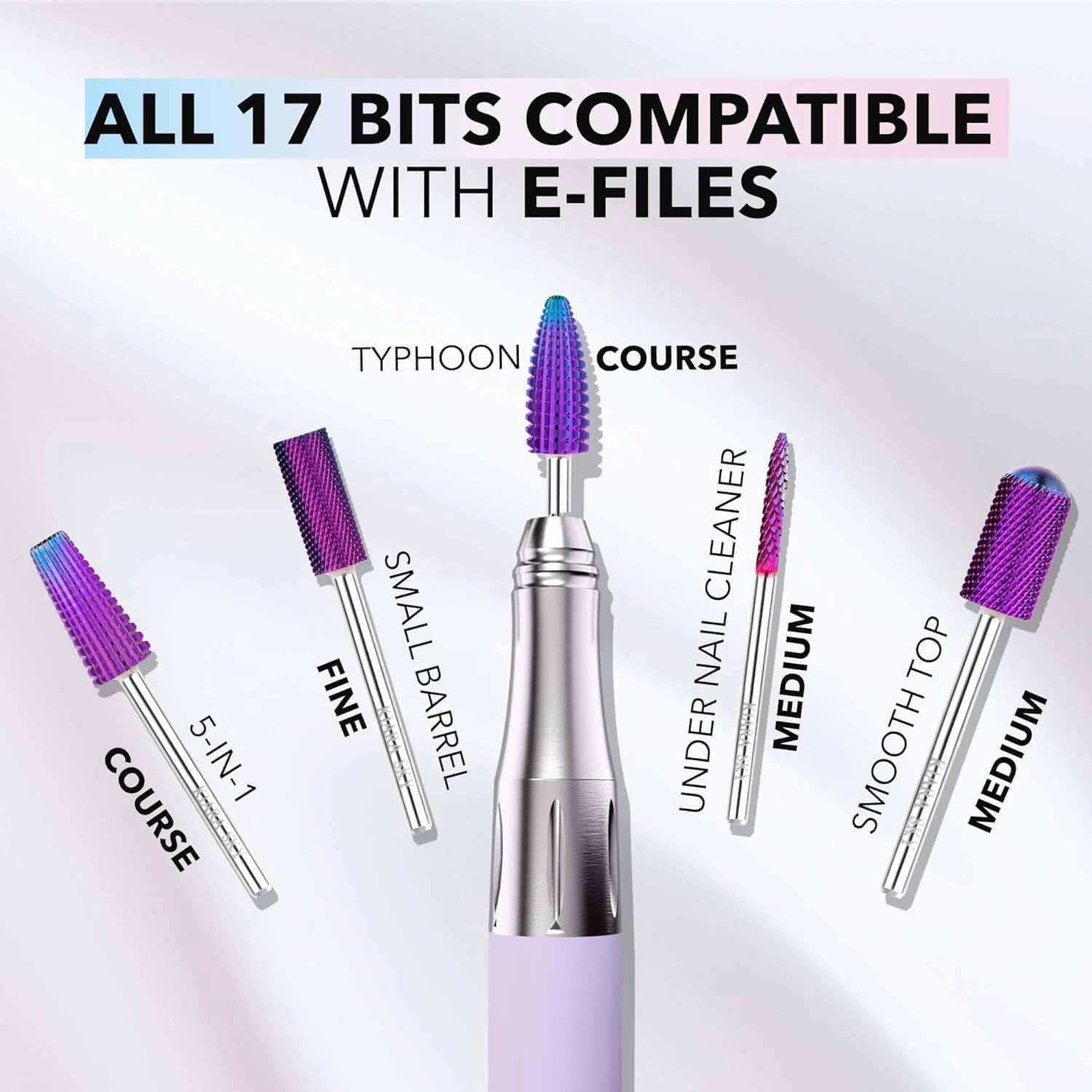 Kiara Sky Large Smooth Top Medium Drill Bit - Carbide Bit with an X-Cut Design - PURPLE