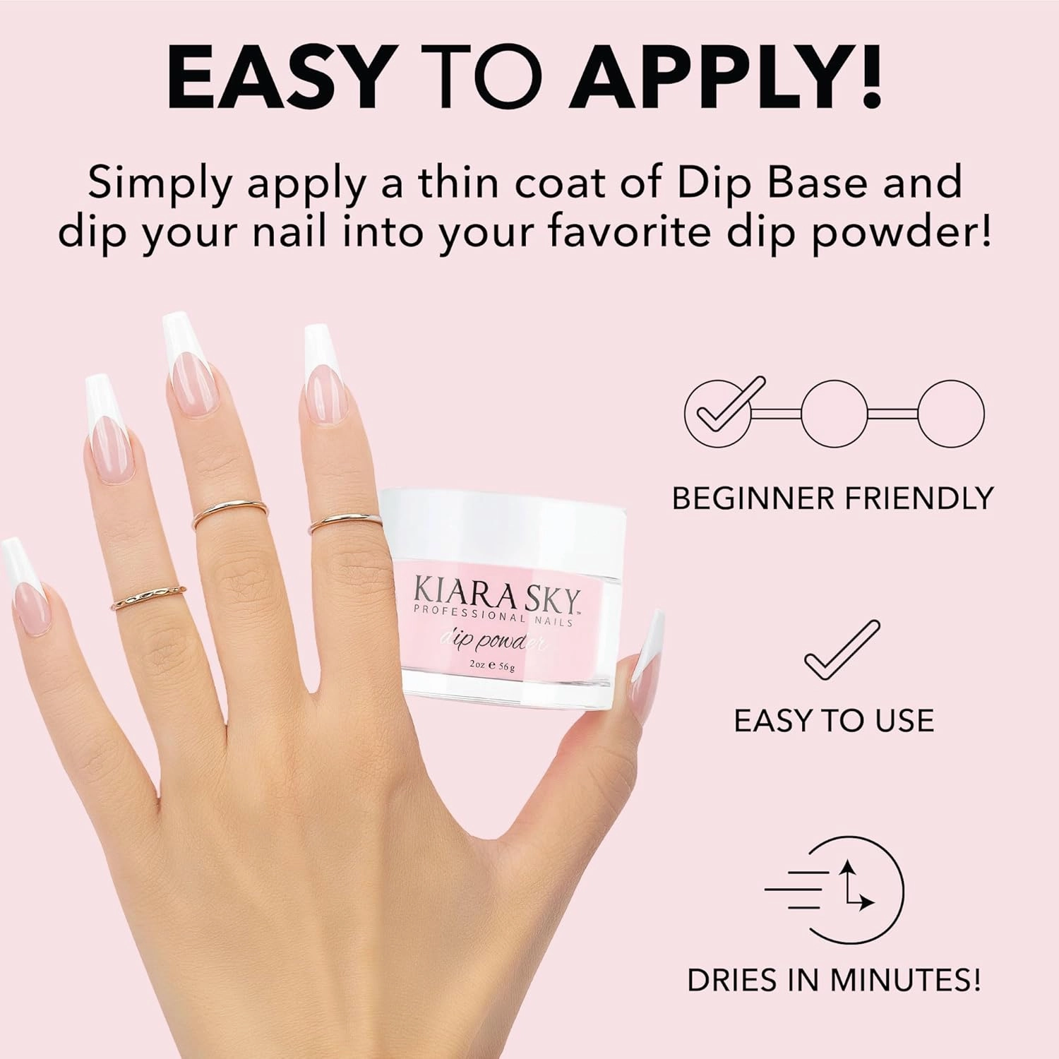 Kiara Sky Professional Nails Dipping Powder – MEDIUM PINK (2 oz)