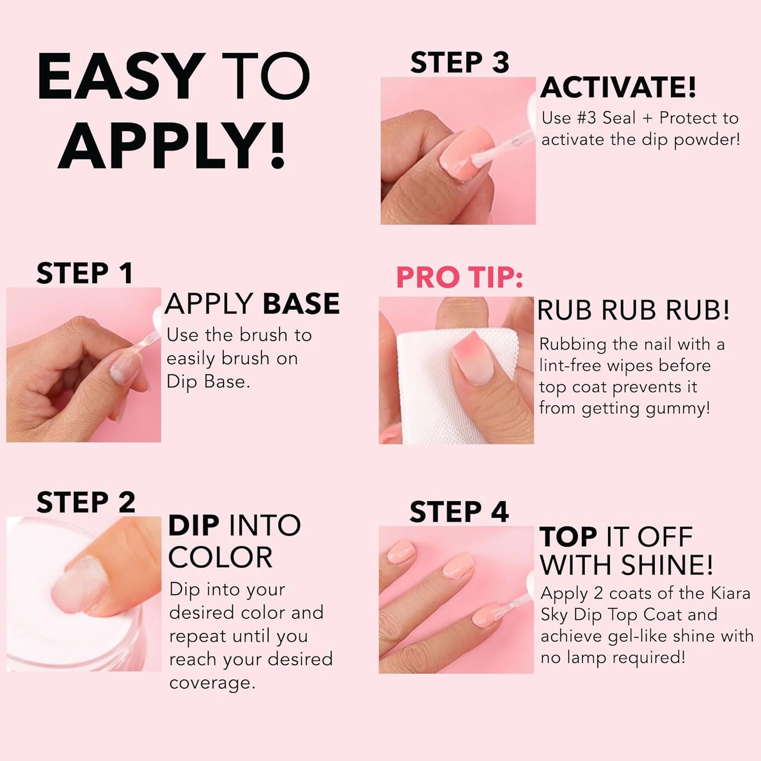 Kiara Sky Professional Nails Dipping Powder – MEDIUM PINK (2 oz)