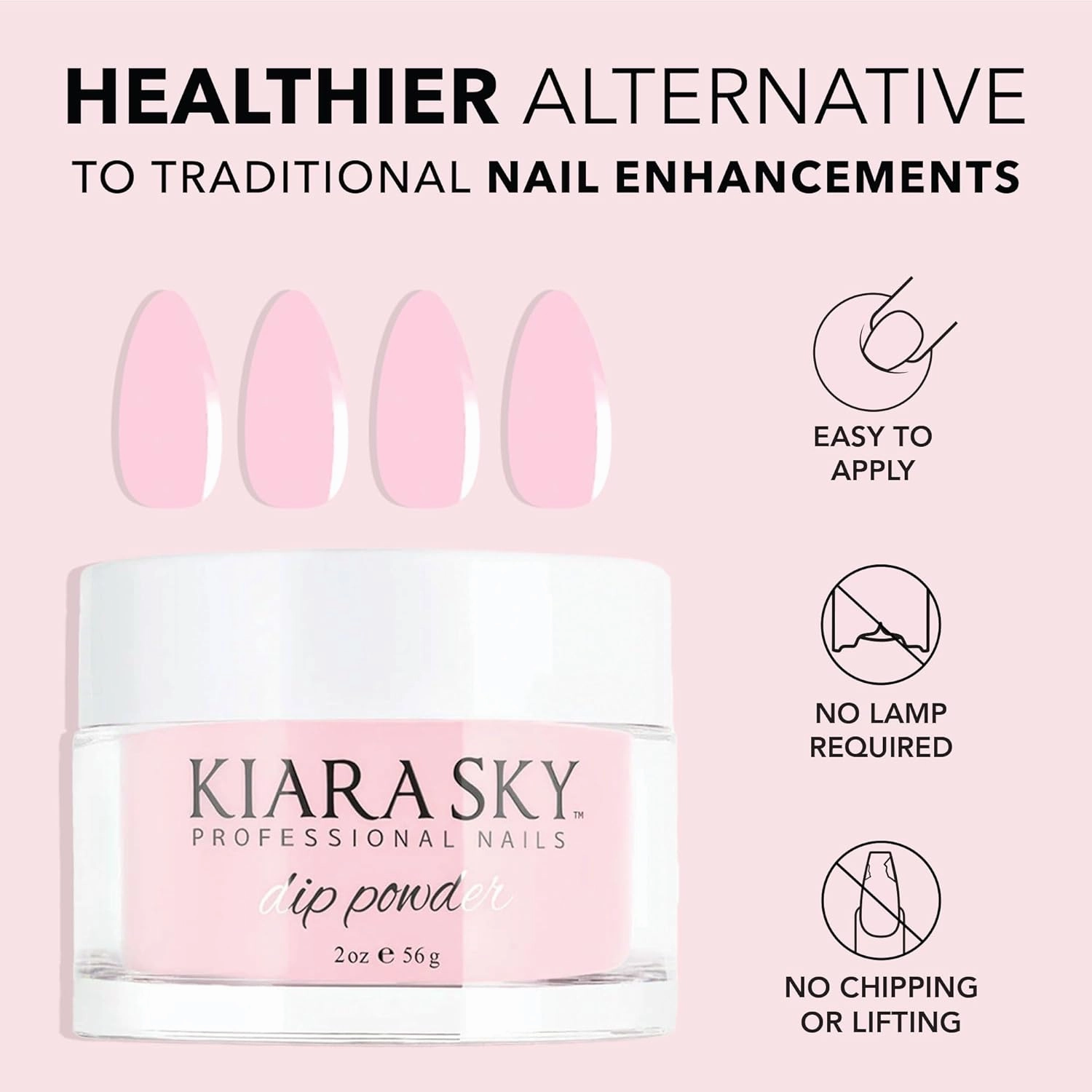 Kiara Sky Professional Nails Dipping Powder – MEDIUM PINK (2 oz)