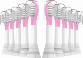 Kids Replacement Toothbrush Heads 10 Pack for Philips Sonicare Electric Toothbrush Soft Brush Head for Child 3-7 for Boy Girl,Pink