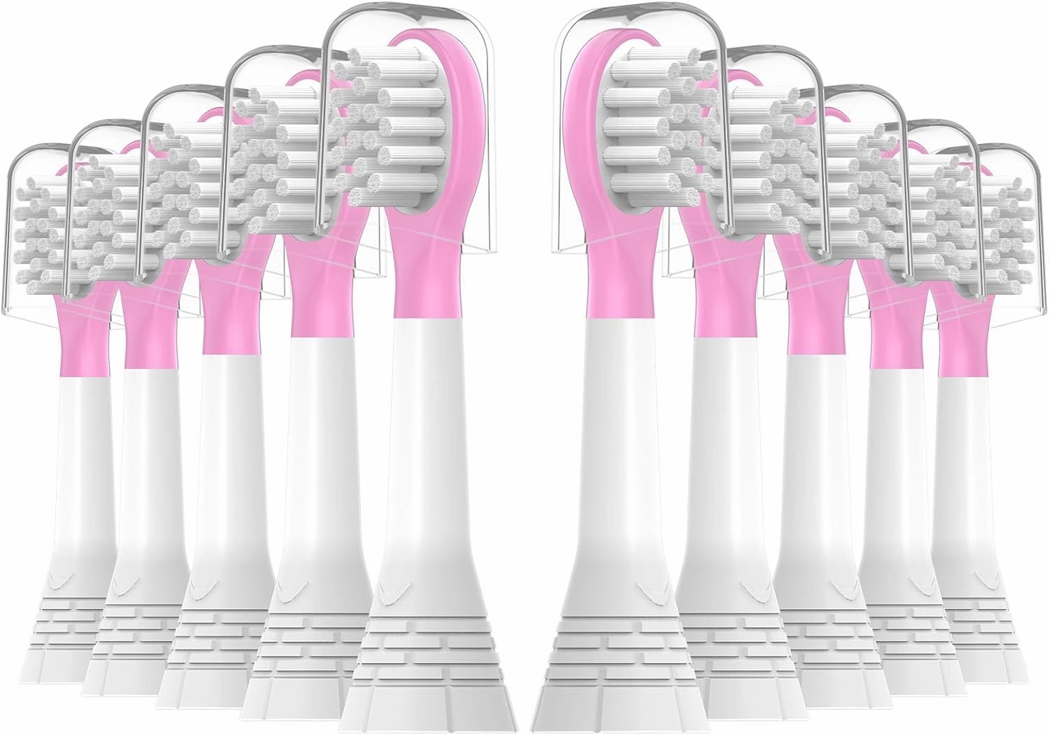 Kids Replacement Toothbrush Heads 10 Pack for Philips Sonicare Electric Toothbrush Soft Brush Head for Child 3-7 for Boy Girl,Pink
