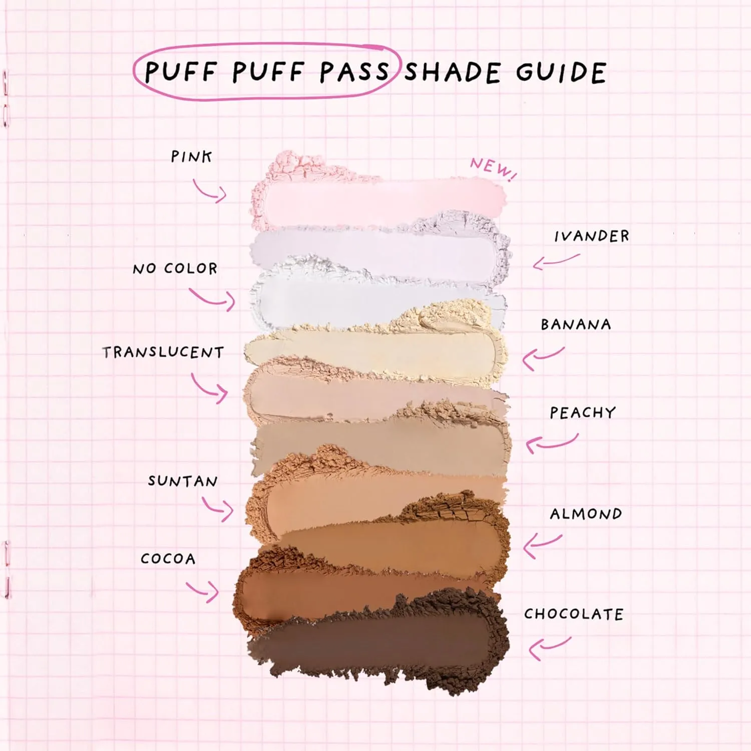 Kimchi Chic Beauty Puff Puff Pass Set and Bake Setting Powder for Makeup, Extra Fluffy Loose Face Powder Poof, Soft Natural Face Makeup for Uneven Skin Tone, 06 Almond
