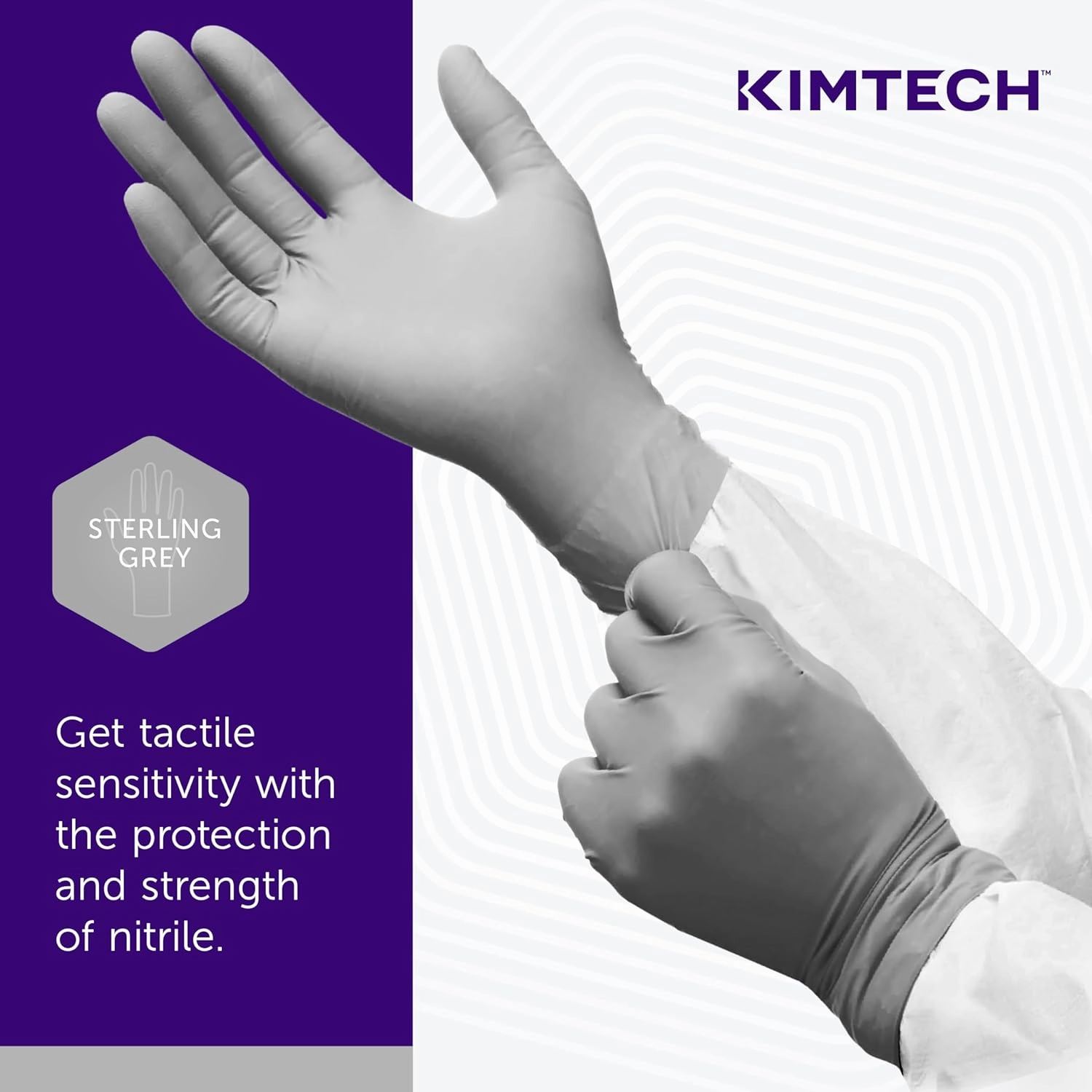 Kimtech™ Sterling Nitrile-Xtra™ Exam Gloves (53139), 3.5 Mil, Ambidextrous, 12", M (100 Gloves/Box)