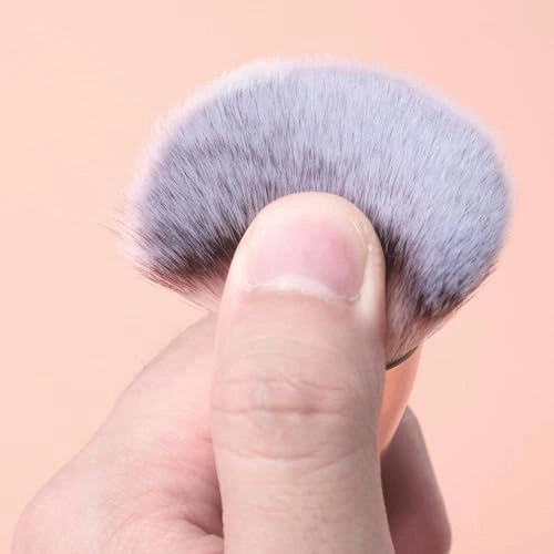 KINGMAS Foundation Makeup Brushes, 2Pcs Premium Double-Ended Makeup Brush (Flat/Angled/Angled Round/Tapered Top) for Buffing Liquid, Cream, Powder, Blending Face Brush
