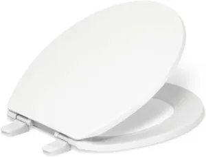 Kohler 20111-0 Brevia Round Toilet Seat, with Grip-Tight Bumpers, Quiet-Close Seat, Quick-Attach Hardware, White