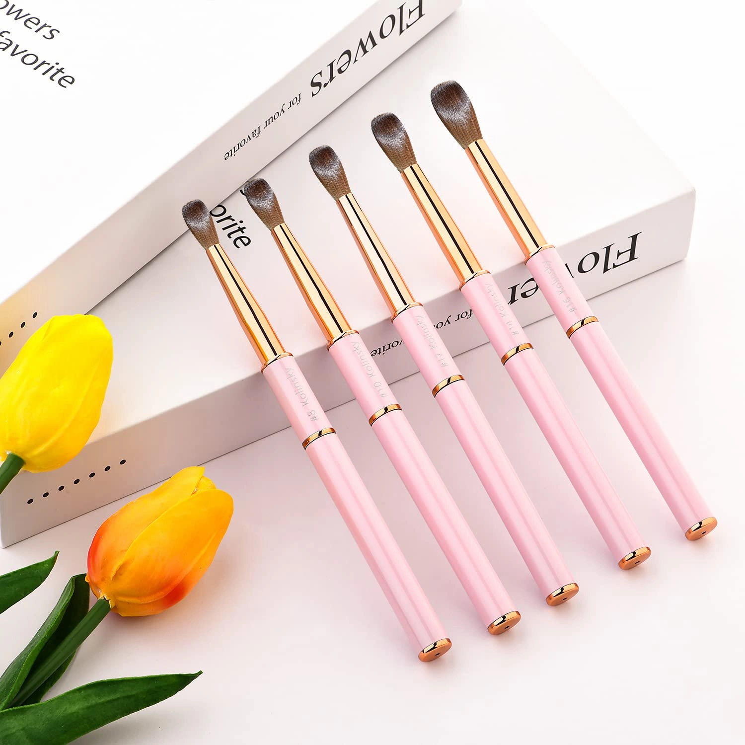 Kolinsky Acrylic Nail Brush Size 14 Acrylic Brushes for Nails Round Oval Portable Nail Brushes with Metal Handle for Acrylic Application Acrylic Powder Brush Professional Manicure Tool
