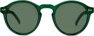 Kolo Harrison Premium Italian Sunglasses, Classic Round Style, Green
