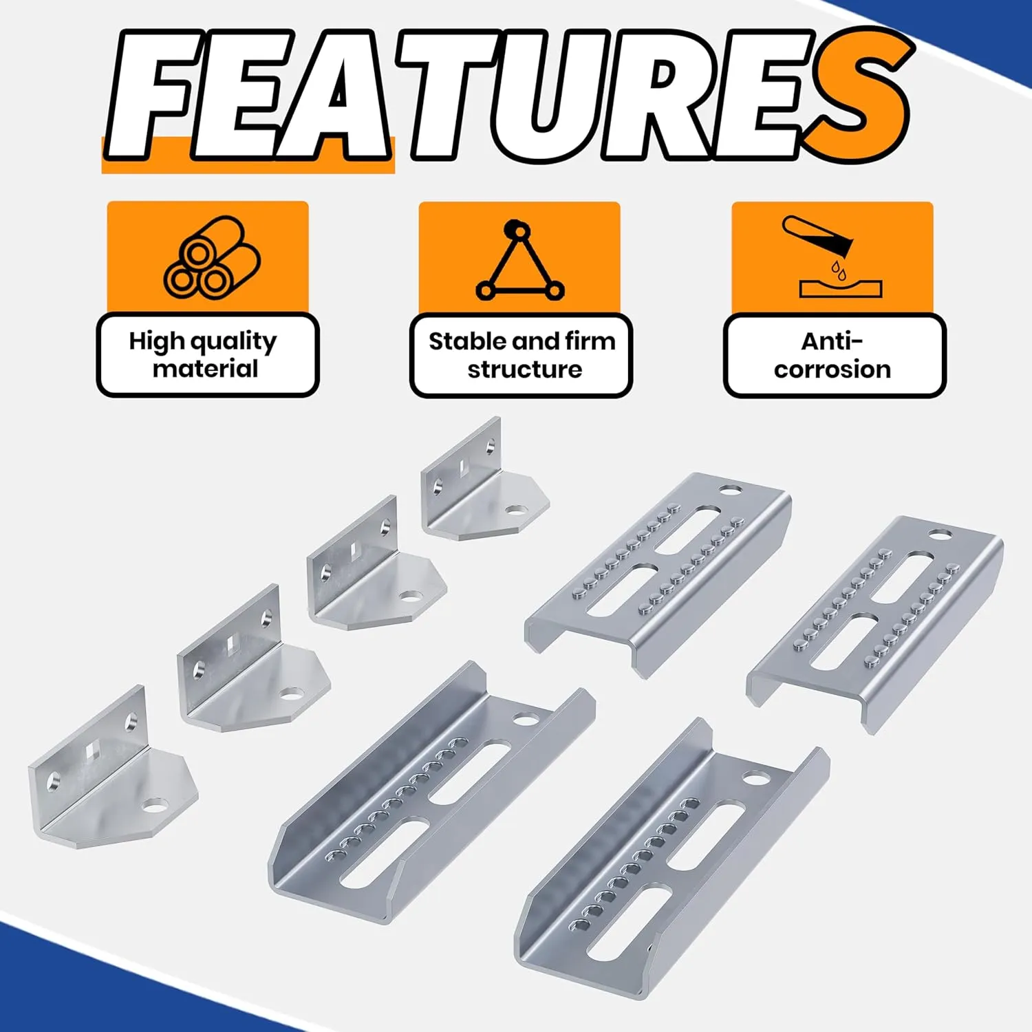 KUAFU Boat Trailers Galvanized Swivel Brackets Mounted Top Bunk Bolster Boards Sets