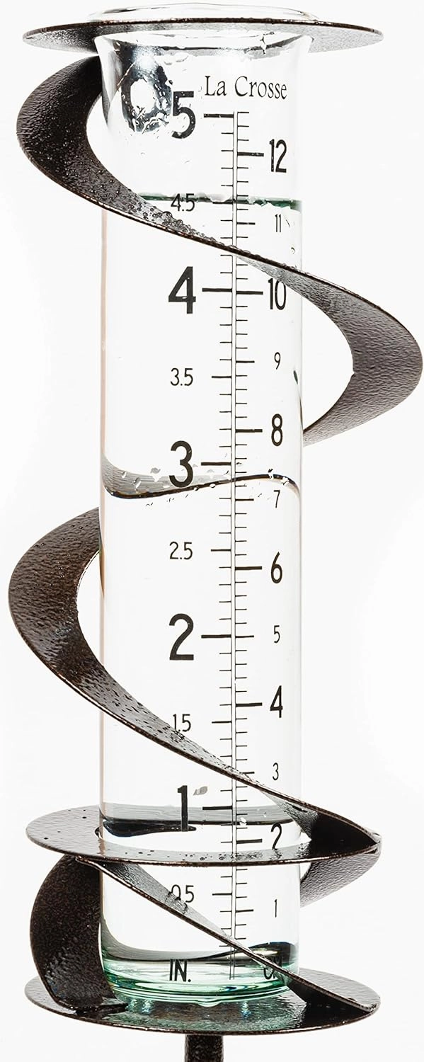 La Crosse 704-56357-INT Helix Spiral Metal Rain Gauge