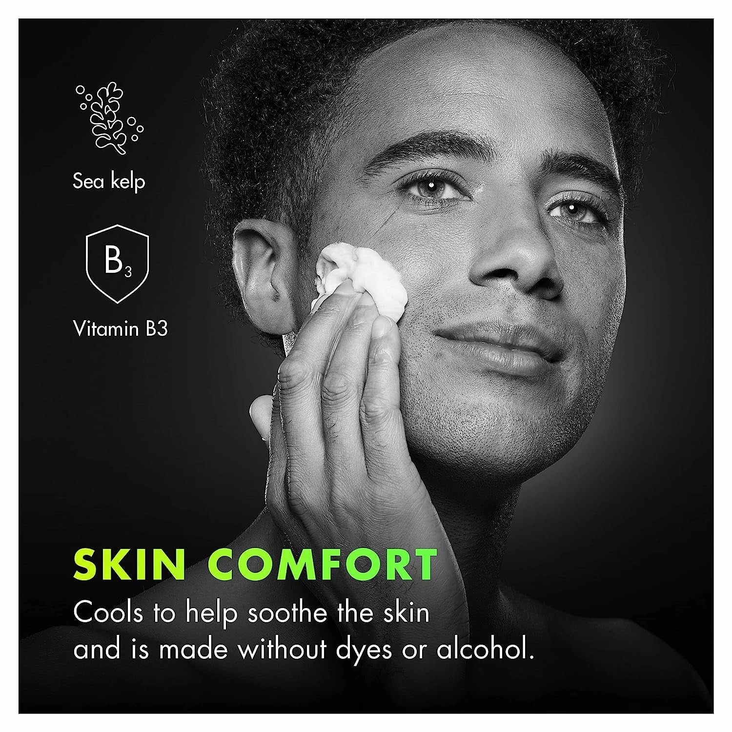 Labs Rapid Foaming Shaving Gel for Men, Alcohol, Dye and Paraben-Free with Vitamin B3 and Sea Kelp, Cools and Soothes Skin, 7 OZ